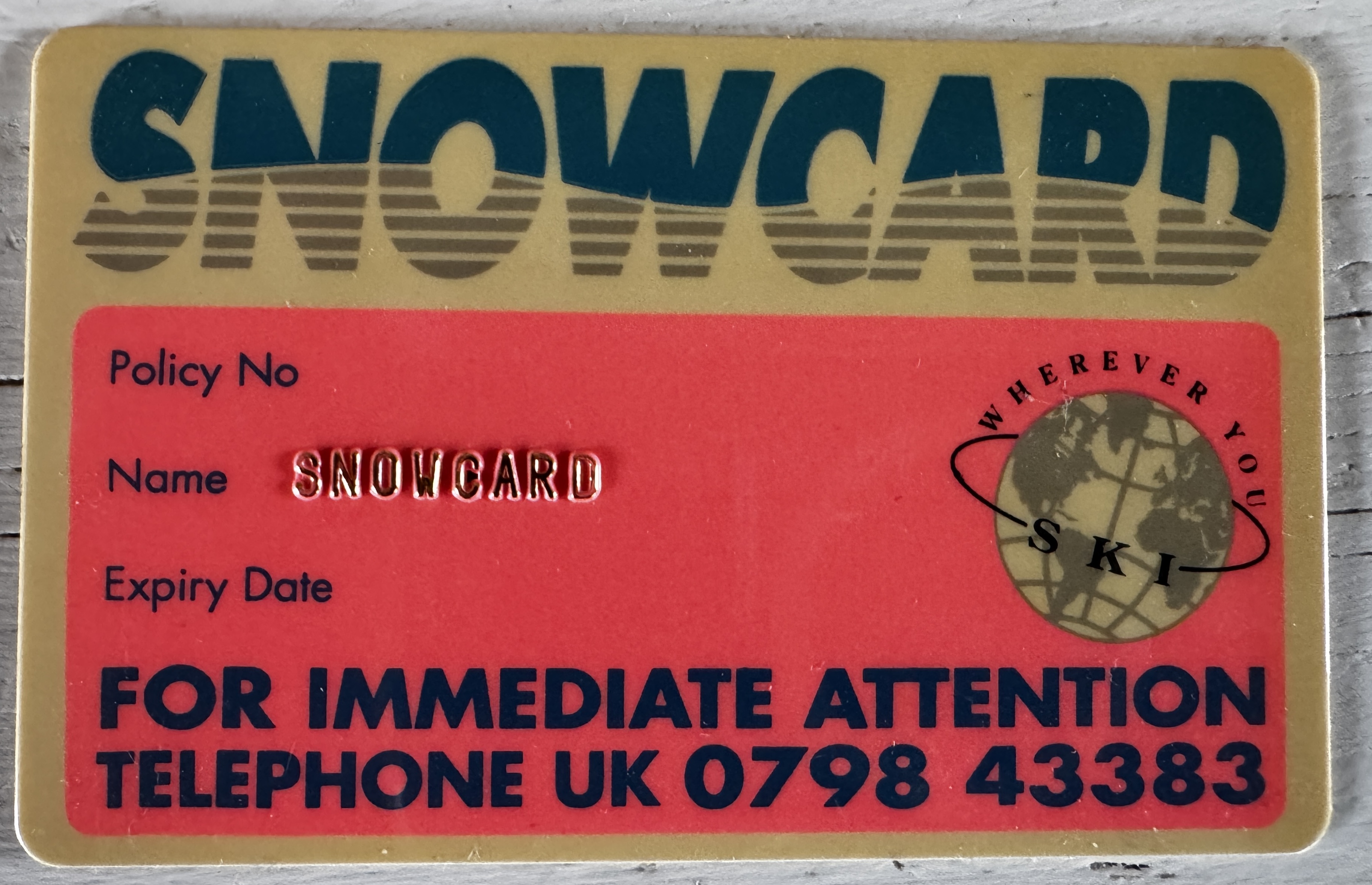 The first snowcard