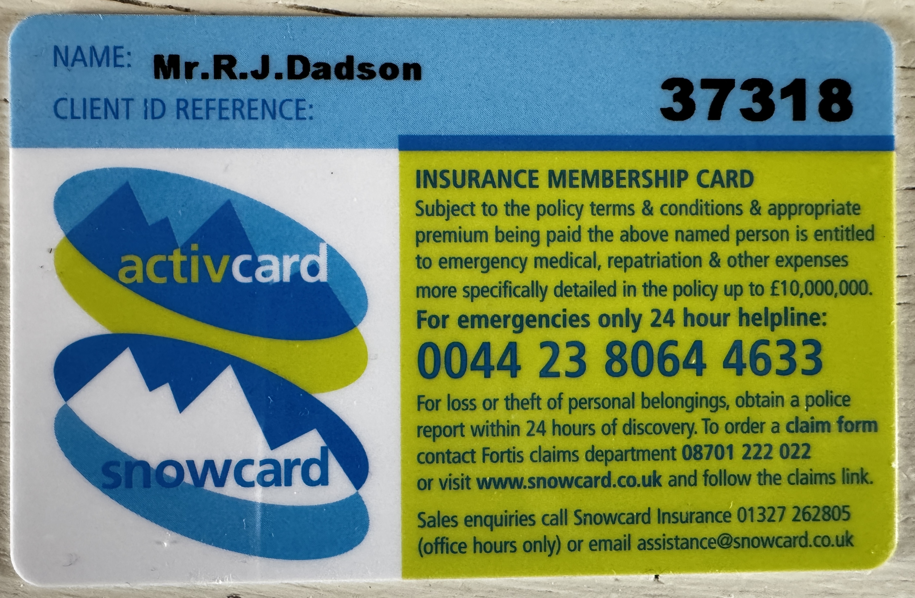 Activcard and Snowcard